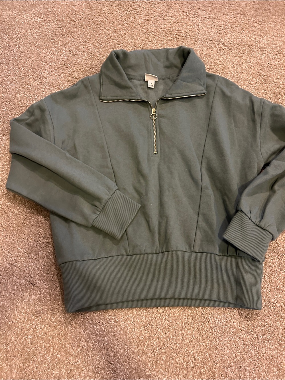 Target Men's Olive Green Quarter-Zip Pullover Sweater